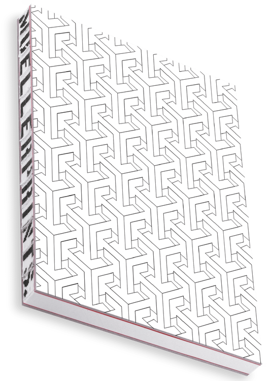 Overhead product shot of MUELLERPRINTS. Paperwork Black No. 01 Hardcover · 160 Seiten · Blanko