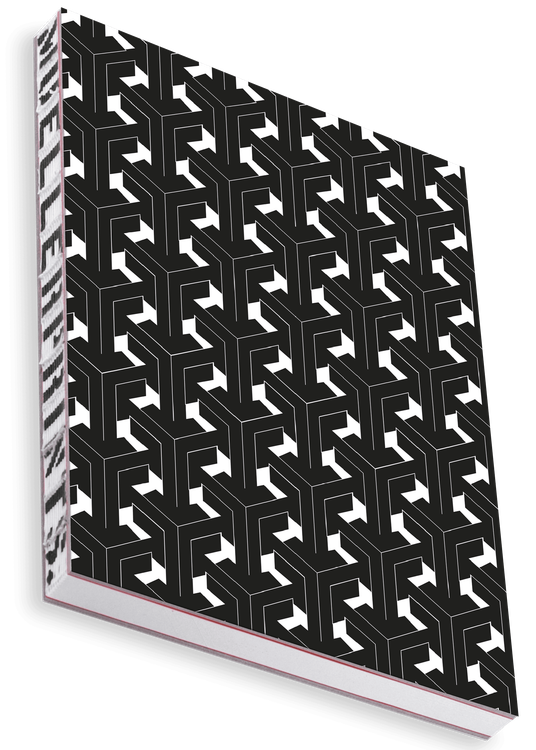 Overhead product shot of MUELLERPRINTS. Paperwork Black No. 03 Hardcover · 160 Seiten · Blanko