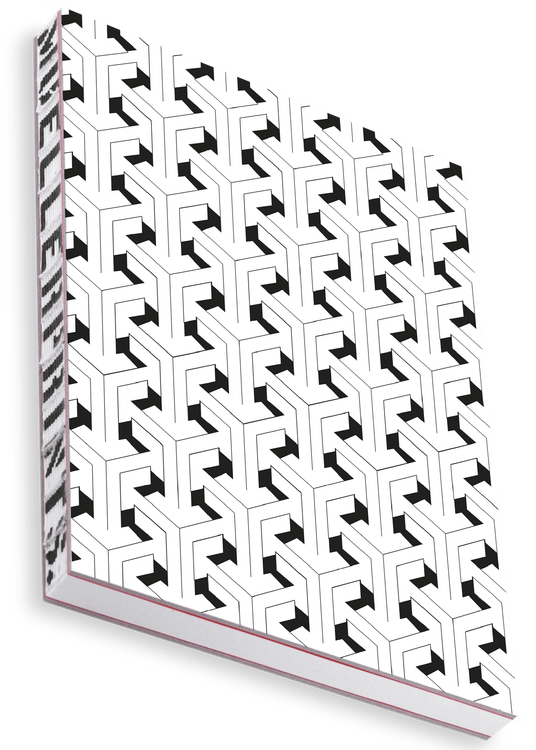 Overhead product shot of MUELLERPRINTS. Paperwork Black No. 04 Hardcover · 160 Seiten · Blanko