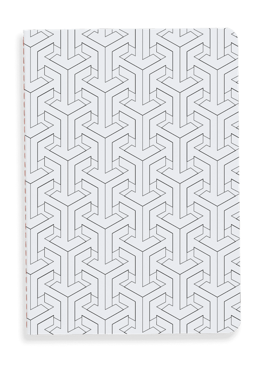 Overhead product shot of MUELLERPRINTS. Paperwork Black No. 01 Notizhefte · 20 Seiten · Dotted