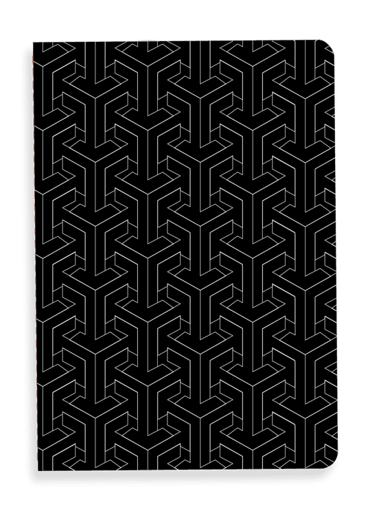 Overhead product shot of MUELLERPRINTS. Paperwork Black No. 02 Notizhefte · 20 Seiten · Blanko