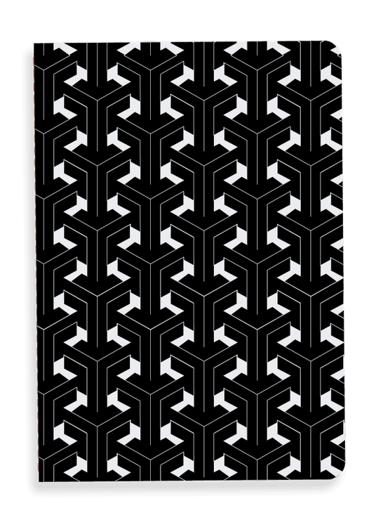 Overhead product shot of MUELLERPRINTS. Paperwork Black No. 03 Notizhefte · 20 Seiten · Blanko