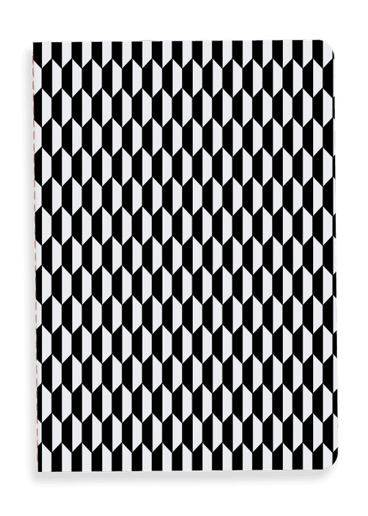 Overhead product shot of MUELLERPRINTS. Paperwork Black No. 05 Notizhefte · 20 Seiten · Kariert