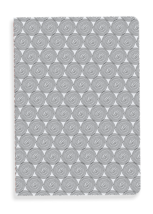 Overhead product shot of MUELLERPRINTS. Paperwork Black No. 12 Notizhefte · 20 Seiten · Dotted