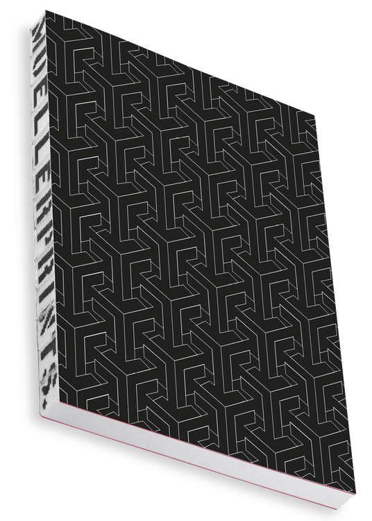 Overhead product shot of MUELLERPRINTS. Paperwork Black No. 02 Softcover · 160 Seiten · Dotted