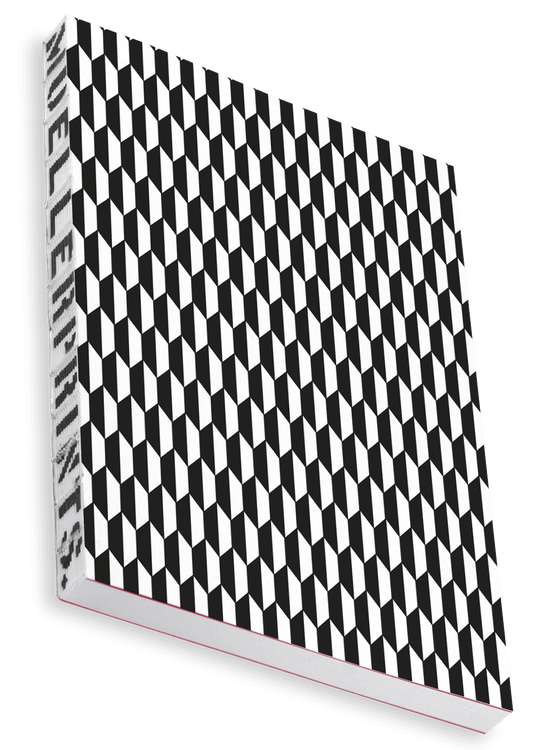 Overhead product shot of MUELLERPRINTS. Paperwork Black No. 05 Softcover · 160 Seiten · Dotted