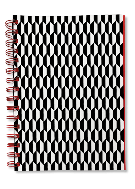 Overhead product shot of MUELLERPRINTS. Paperwork Black No. 05 Spiralbücher · 160 Seiten · Blanko