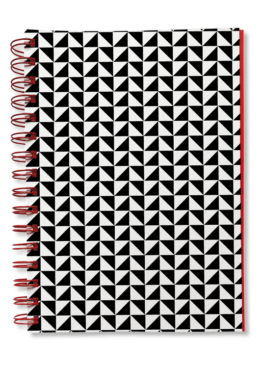 Overhead product shot of MUELLERPRINTS. Paperwork Black No. 06 Spiralbücher · 160 Seiten · Blanko