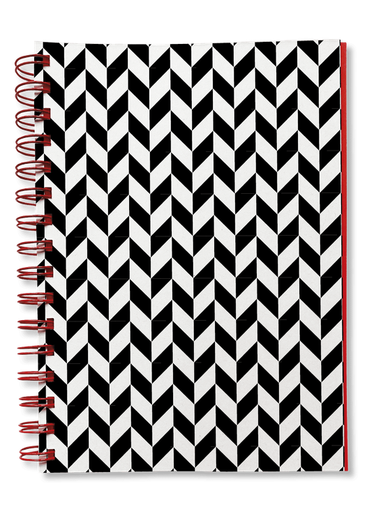 Overhead product shot of MUELLERPRINTS. Paperwork Black No. 07 Spiralbücher · 160 Seiten · Kariert