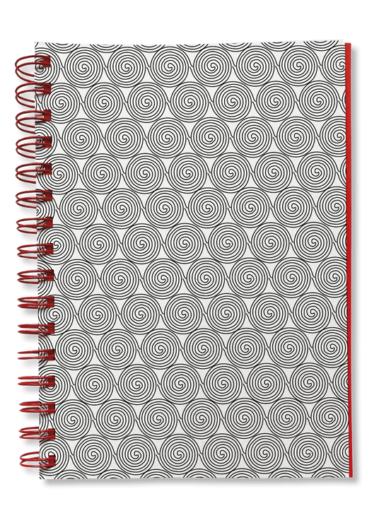 Overhead product shot of MUELLERPRINTS. Paperwork Black No. 12 Spiralbücher · 160 Seiten · Kariert